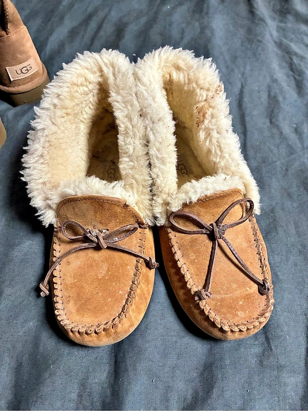 UGG Dakota Slipper Shearling-Lined Brown Slippers